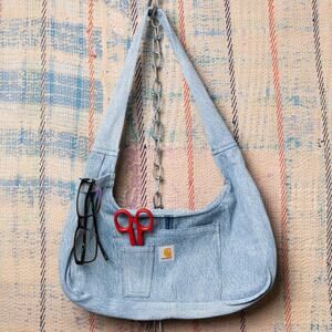 Custom upcycled carhartt shoulder bag